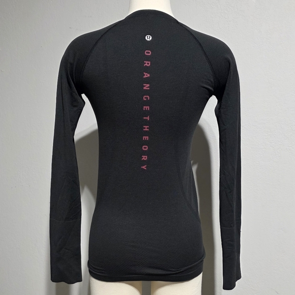 LULULEMON ORANGE THEORY COLLAB SWIFTLY LONG SLEEVE BLACK SZ 4 - Picture 5 of 6
